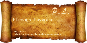 Pirnaga Levente névjegykártya