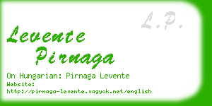 levente pirnaga business card